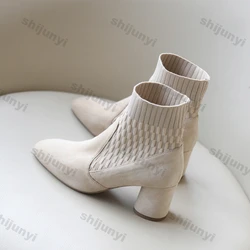 Buty damskie 2025 Nowe buty zimowe Buty damskie Casual Lekkie buty za kostkę Damskie buty wsuwane na platformie Zapatos De Tacon Mujer