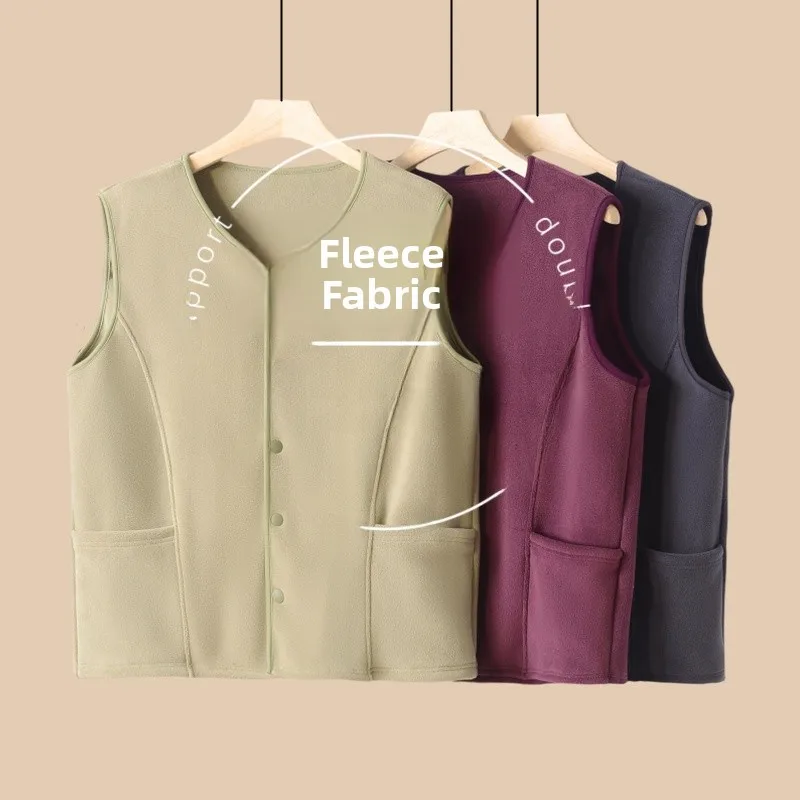 

Мужской двусторонний жилет Fce Thiened Warmth, осенне-зимняя внутренняя одежда без косточек для домашнего использования среднего возраста и ly V-Ne