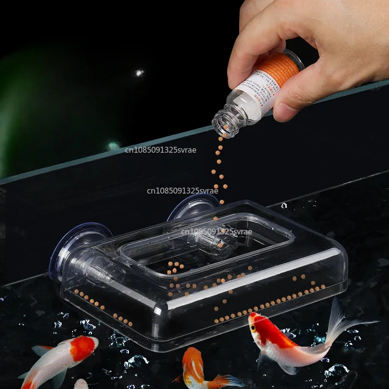Aquarium Fish Feeders Ring Fish Tank Feeding Station Floating Food Tray Feeder Aquarium Accessory with Strong Suction Cups
