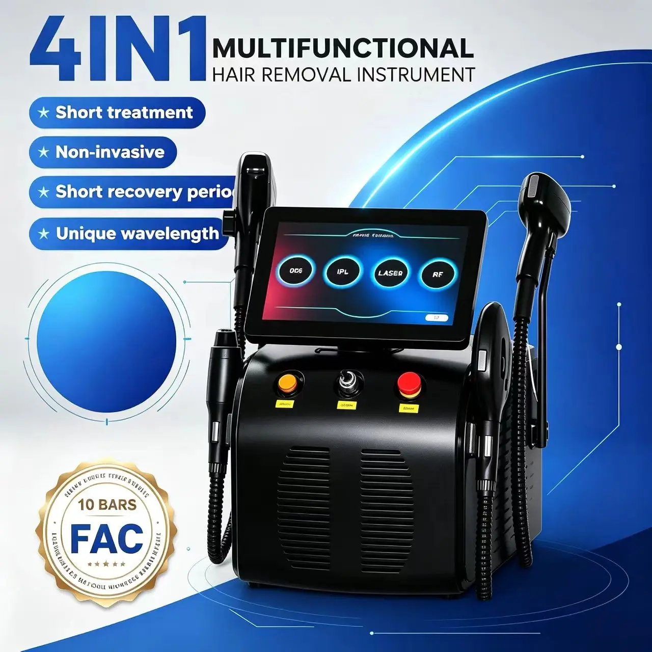 808nm Diode Laser Hair IPL RF Picosecond Tattoo   Removal Skin Rejuvenation Machine for Salon Spa