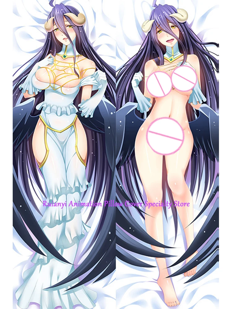 

Dakimakura Anime Albedo Double-sided Pillow Cover Print Life-size body pillows cover Adult pillowcase