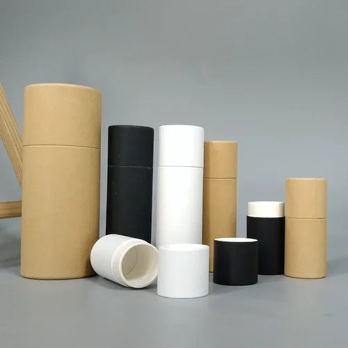 Imagen 2 del producto Tubo de papel Kraft para bálsamo labial, 5g/12g/17g/61g, tubo vacío para lápiz labial, envases cosméticos degradables, tubo de pasta desodorante sólido, venta al por mayor