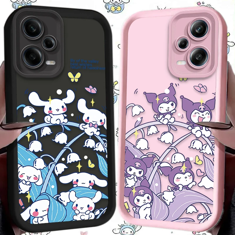 Kuromi Cinnamoroll Phone Case  For Xiaomi Redmi Note 13 14 12 11 Pro Plus 5G 12S 11S 10S 10 9 Redmi 14C 13C 12C 12 4G A3 A3X