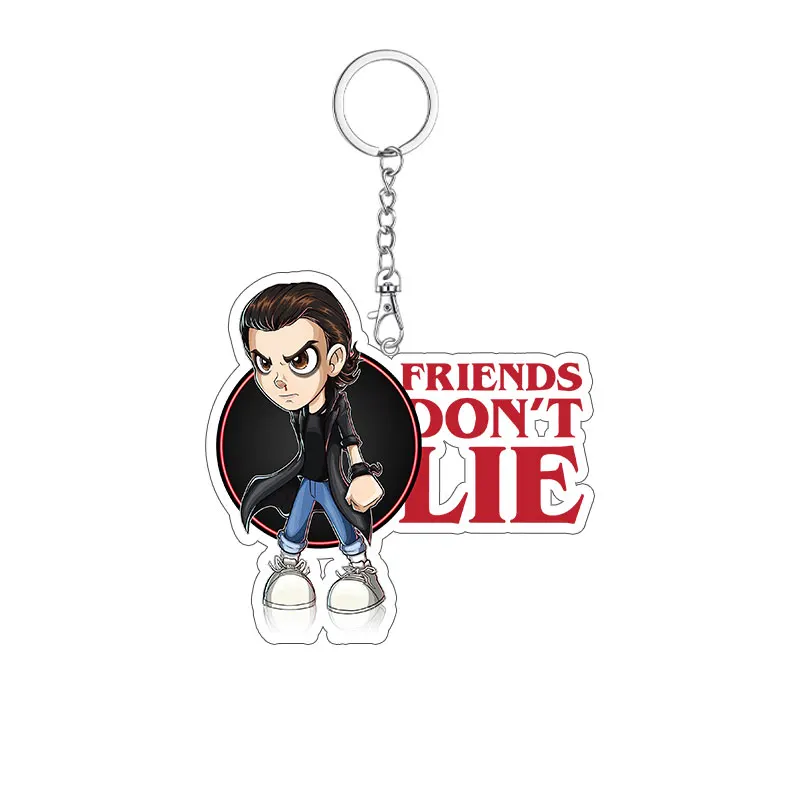 6cm for Stranger Acrylic Keychain Things Steve Eleven Dustin Mike Nancy Robin Hopper Joyce Peripherals Cartoons Gift Key Chain