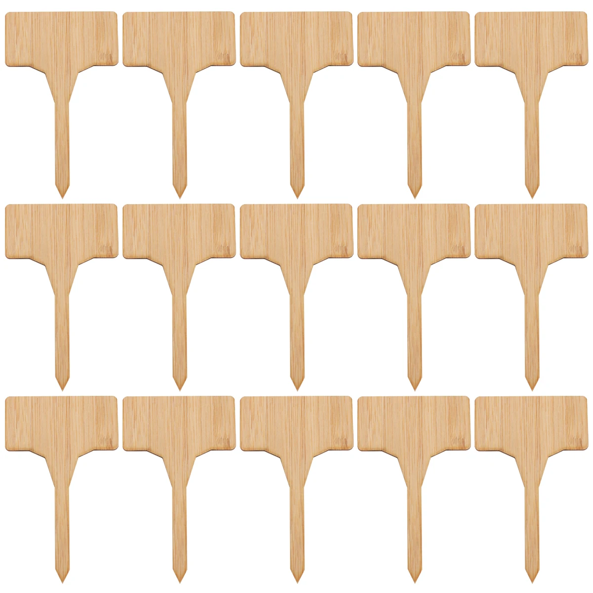 

20 pcs Plant Labels Plants Shape for Garden Nursery Easy Insert Soil Wood Color DIY Fence Decors