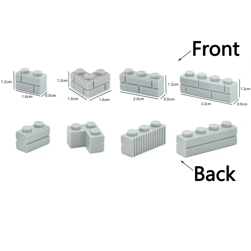 City Friends Wall Figures Bricks DIY Construction MOC Building Blocks Thick 1x2 1x3 1x4 L Dots Compatible Leduo 98283 15533