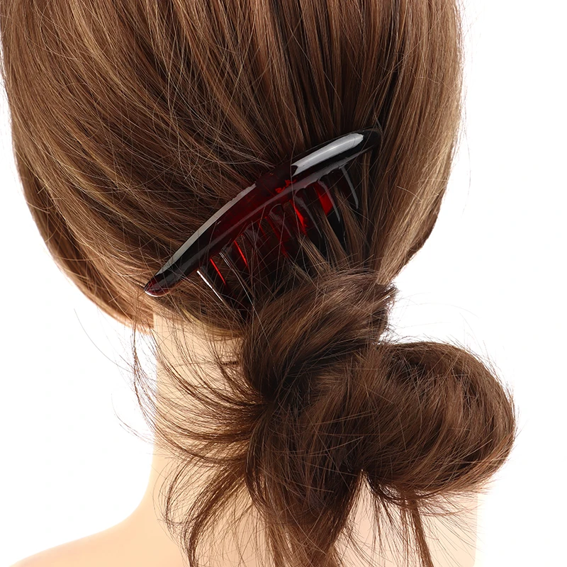 Peines de plástico con inserto de dientes para mujer, accesorios para el cabello, tocado