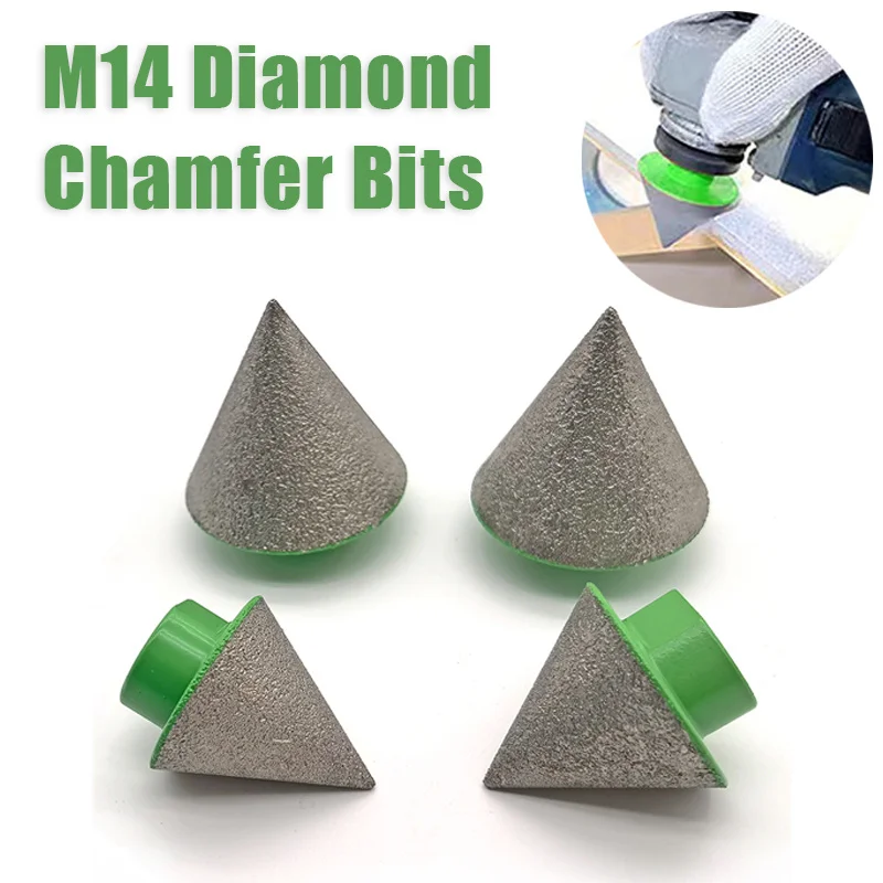 

1 шт. M14 алмазные биты для снятия фаски диаметром 35-50 мм для фрезерования мрамора, бетонной плитки, коронки для сверления кладки, инструменты для строительных работ