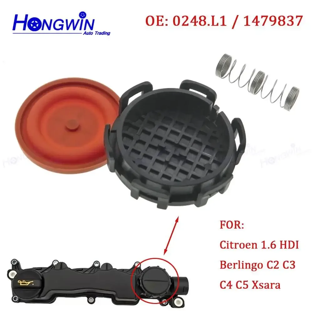 PCV Valve Cover Repair Kit Valve Cap With Membrane For Peugeot Citroen MINI Volvo 0248.L1 9651815680 31259241 30711484 1479837