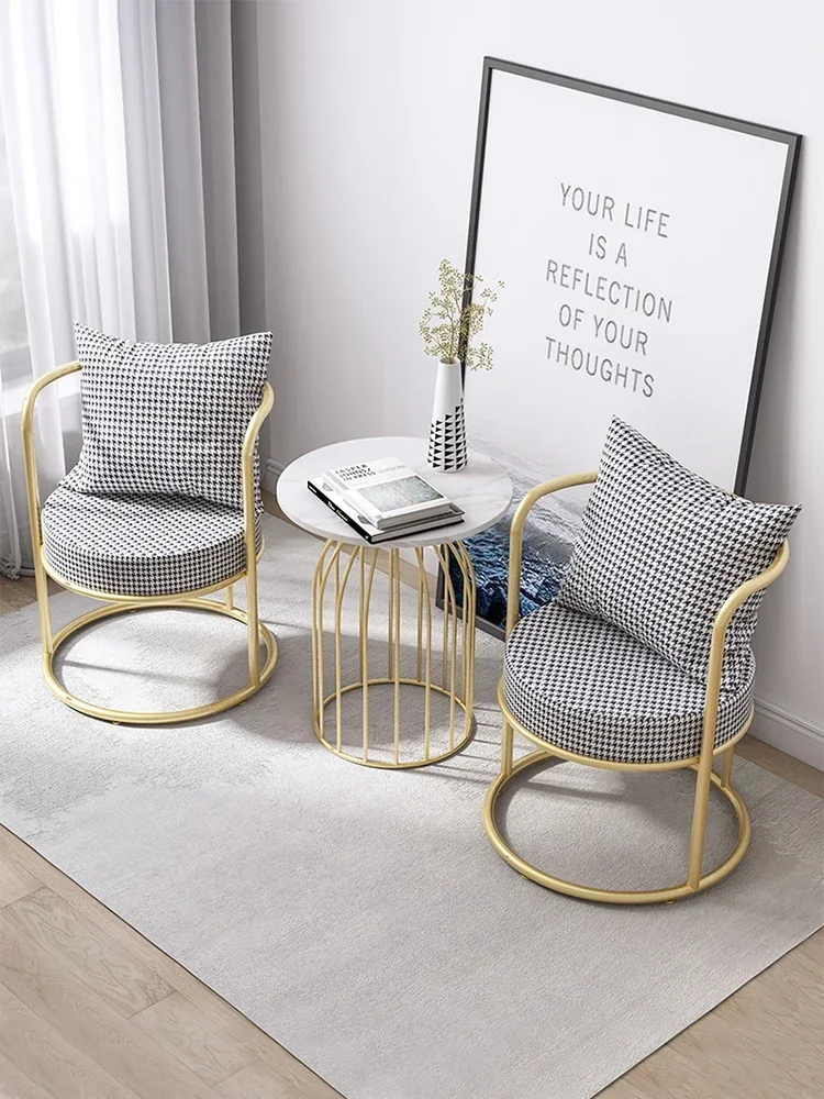 

cross-borderHot salesCream style balcony, leisure sofa, living room, nail salon, chair, beauty salon, rest area, reception cloth