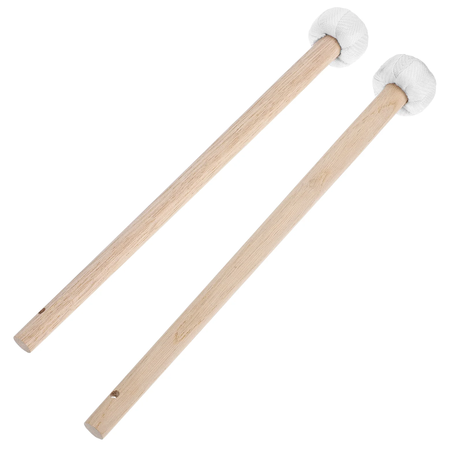 

2 Pcs Small Gong and Drum Mallet Trumpet Hammer Instrument Accessories Percussion Wooden Mallets Cotton Head Chimes