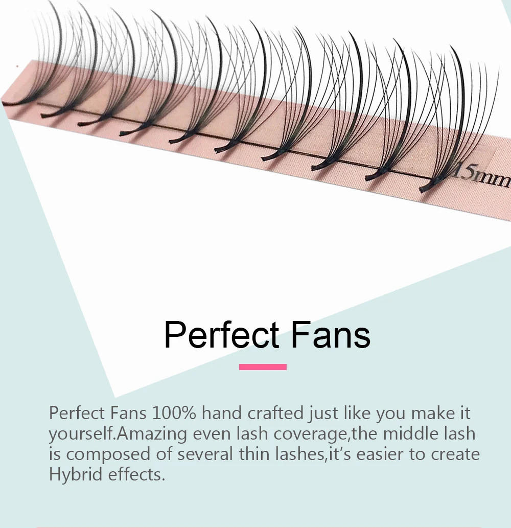 Goddess Wispy Premade Volume Fans 9D/13D Individual Lashes Extension Pointy Stem 320 Fans Faux Mink Pre Made Russian Lashes