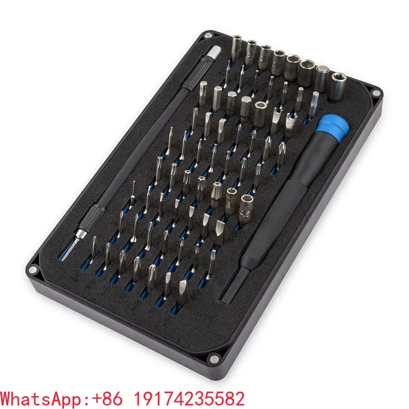 64-in-1 Portable Multifunctional Steel Screwdriver Set With Magnetic Bits For Precision Repair And DIY Projects