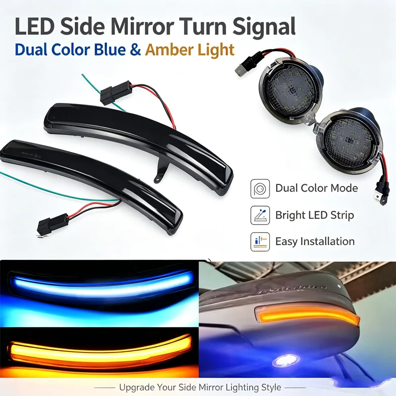 For Left-hand drive Ford Explorer U502 2011-2019 Dynamic running water light car rearview mirror turn signal.automobiles, parts