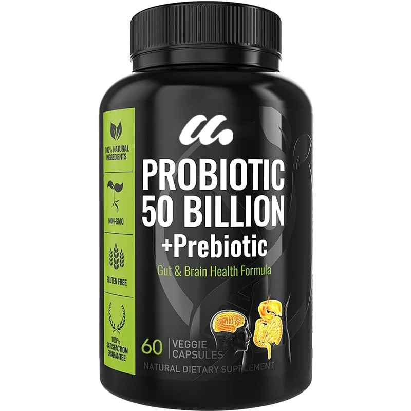 

11 strains -50 billion colony forming units - probiotic supplements promoting digestive health - gut health -60 capsules