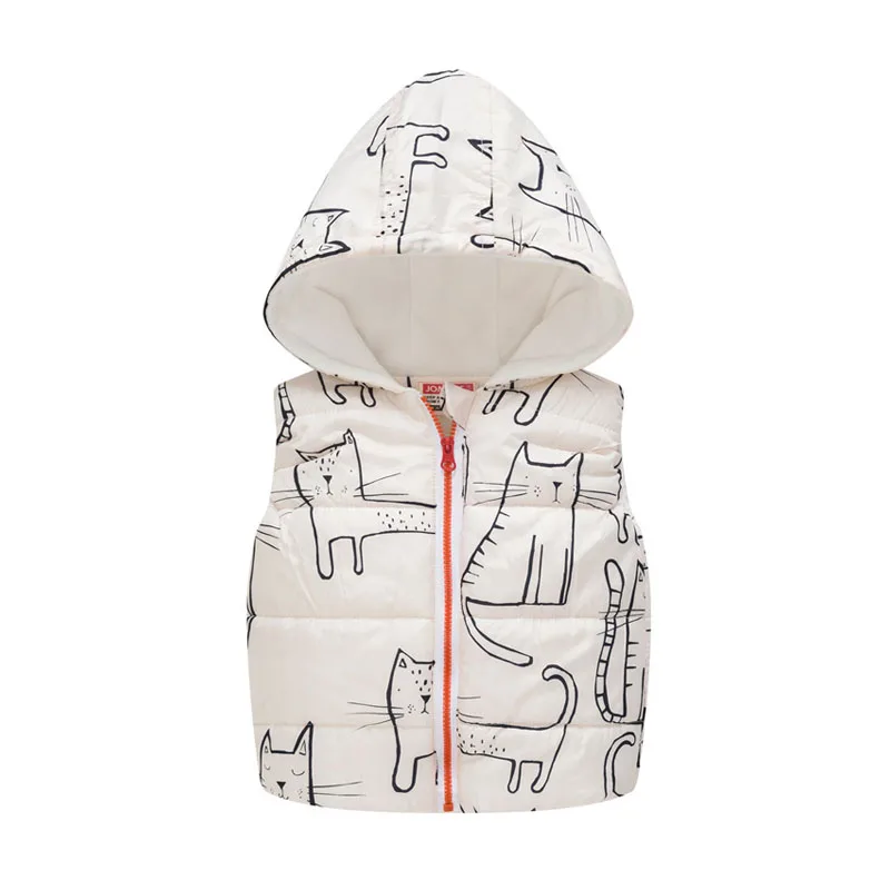 Winter casual add velvet warm jacket vest boys girls sweet cartoon printing hooded 0-5 year old bebe fashion children\'s clothing