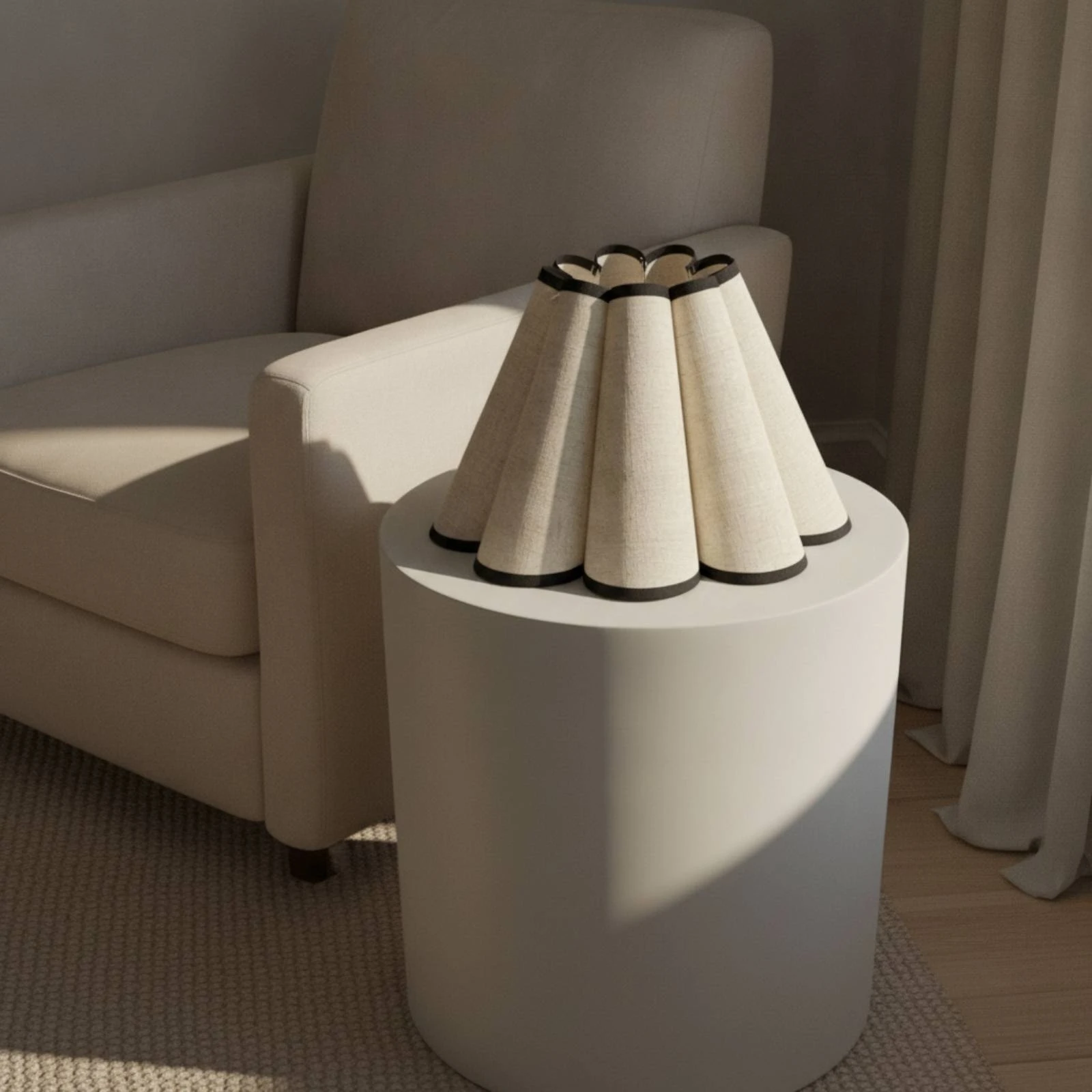 Petal Lamp Shade Fluted Textile Lampshade Replacement Lampshade Flower-Shaped Small Lamp Shade Decorative for Bedroom, Hotel