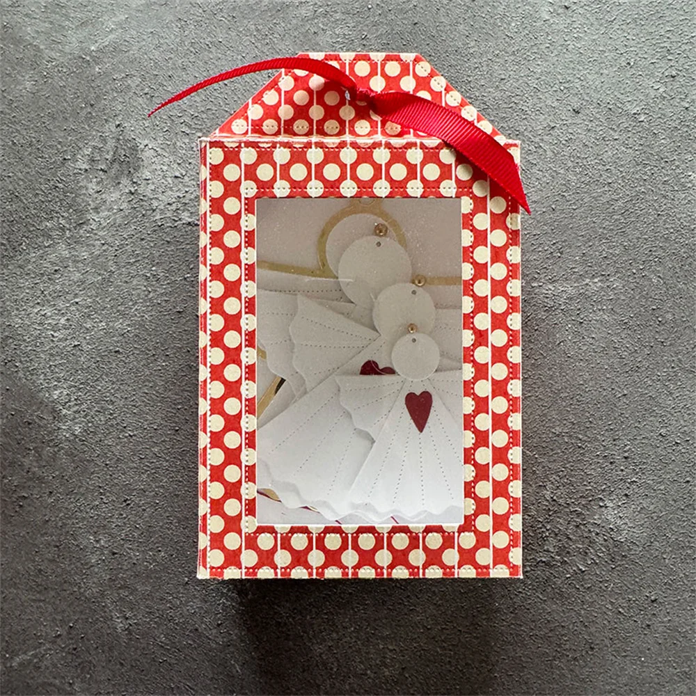 Gift Tags Giftbox Metal Cutting Dies for DIY Scrapbooking Album Paper Card Embossed Template Stencil Mold Handmade