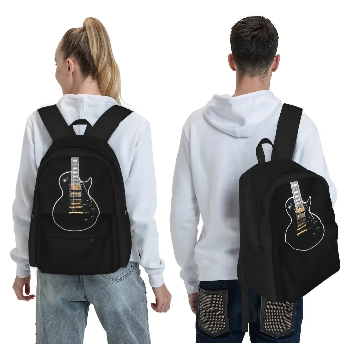 Gibson Custom Shop 1958 Les Paul Student Backpack School Bag Hiking Travel Daypack for Boys Girls Fashion Bookbag Shoulder Bags