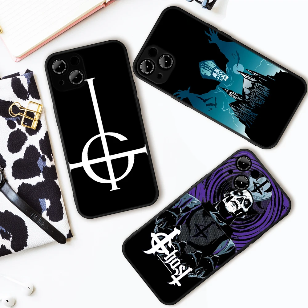 Ghost Heavy Metal Band Phone Case For iphone 12 13 pro max 14 15 pro XS MAX 8 7 14 15 Plus X XR iphone 12 Full Coverage Covers