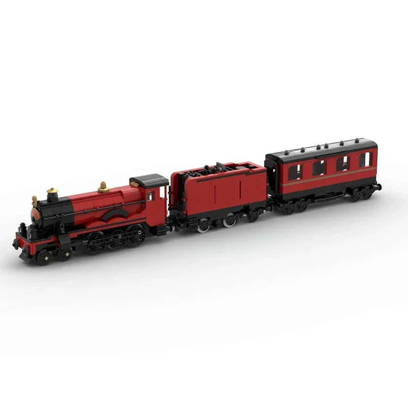 Stadsautoserie Model Moc Bouwstenen Express Stoomtreintechnologie Modulaire Blokken Geschenken Kerstspeelgoed Diy Sets Assemblage