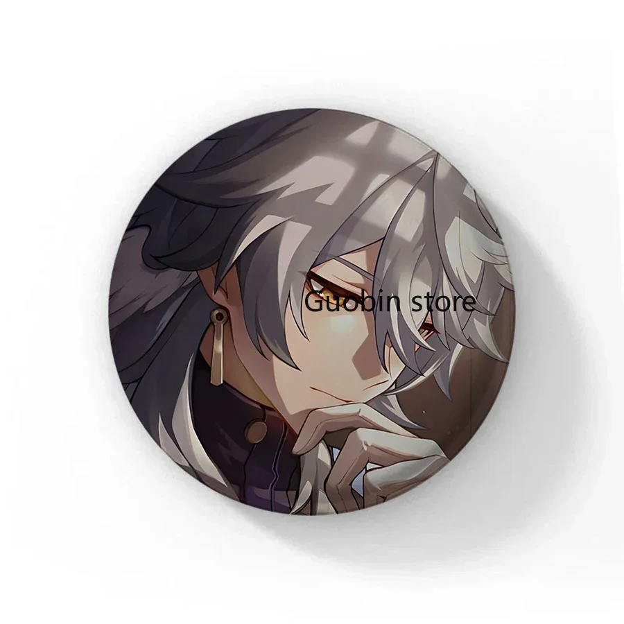 58mm Pop Anime Sunday Game Honkai:Star Rail Character Button Pin Cute Sunday Fanart Brooch Badge for Gamer Collect Fans Gift