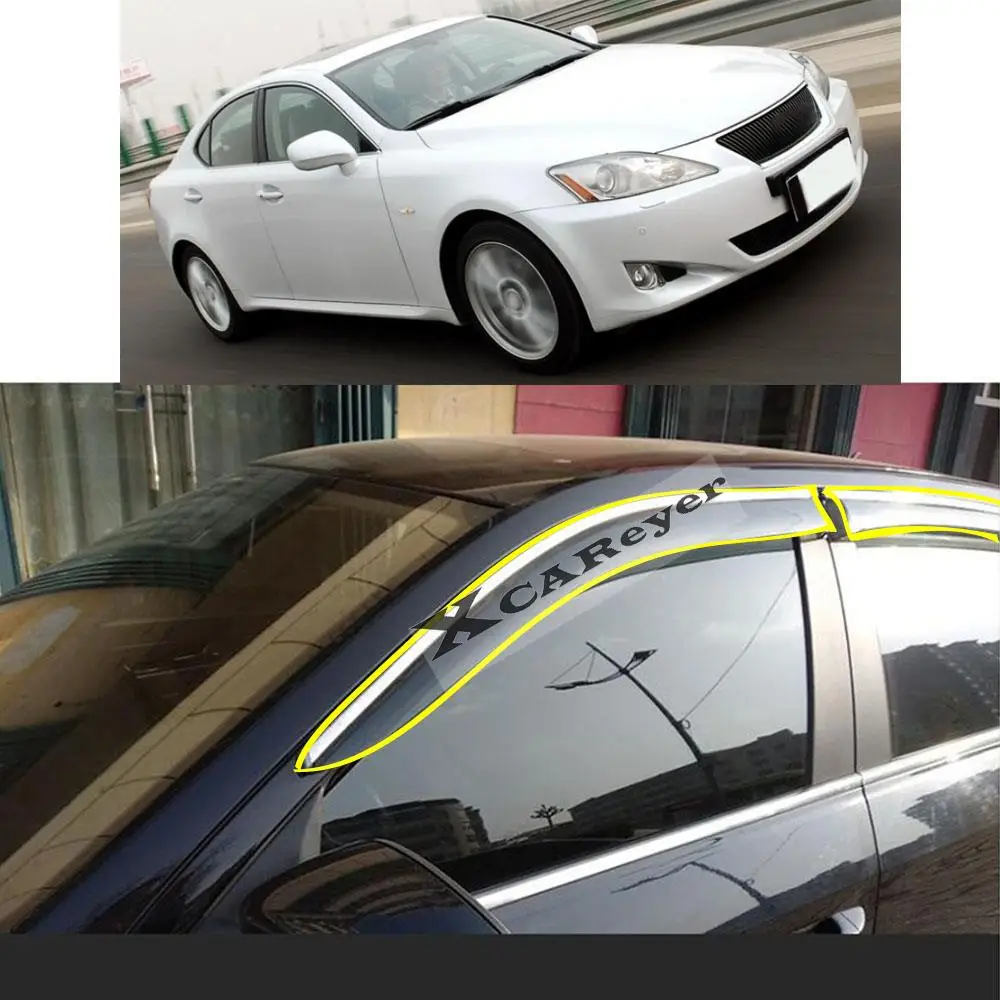 For LEXUS IS IS200/IS300 2005-2010 2011 2012 Car Body Styling Sticker Plastic Window Glass Wind Visor Rain/Sun Guard Vent Parts