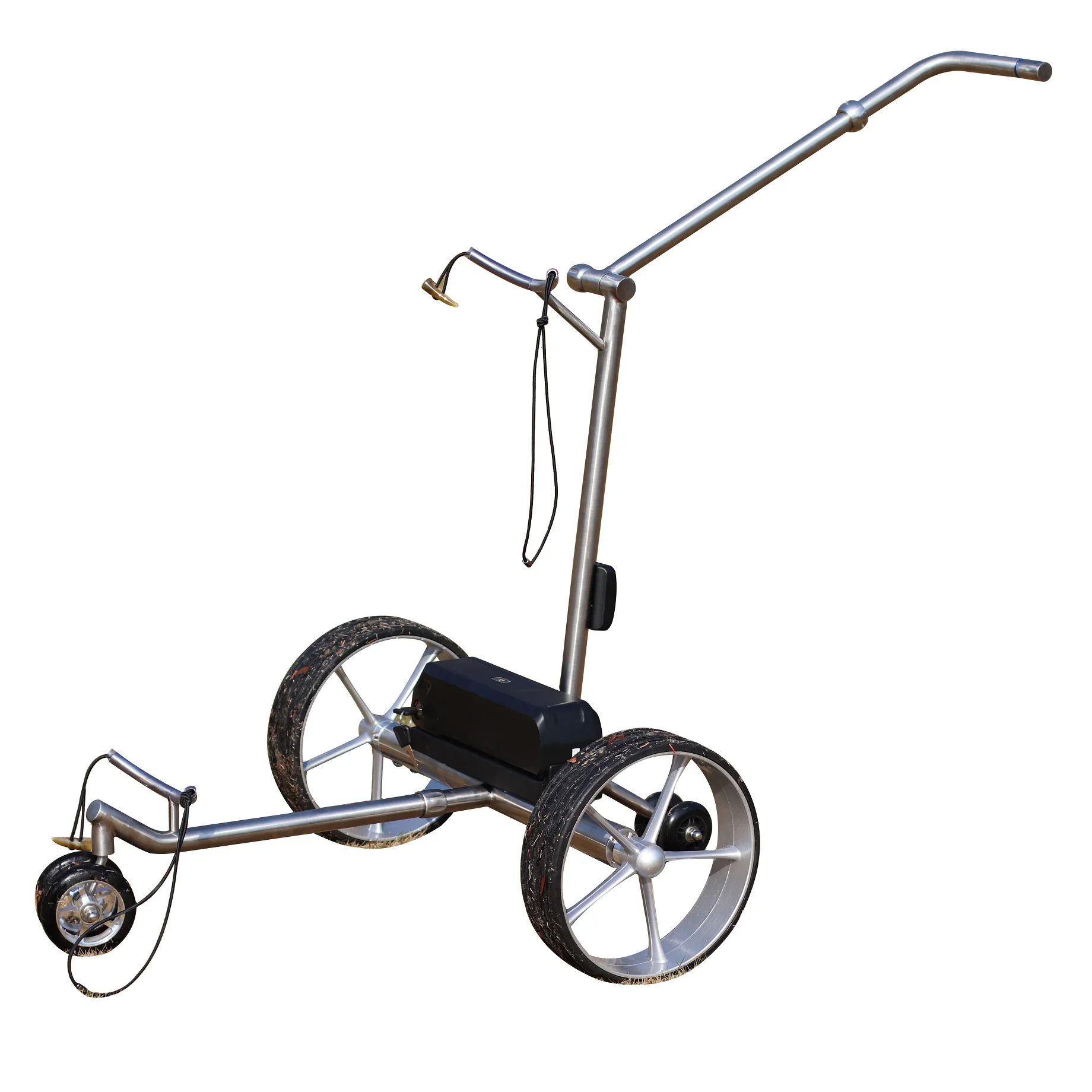 Foldable Lightweight 3-Wheel Golf Trolley with Remote Control Follow Me