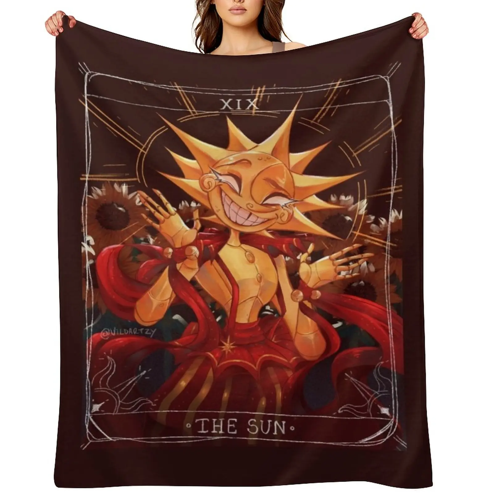 

The Sun (Sundrop Tarot Card) Throw Blanket Personalized Gift Comforter Luxury Throw Luxury Thicken Blankets