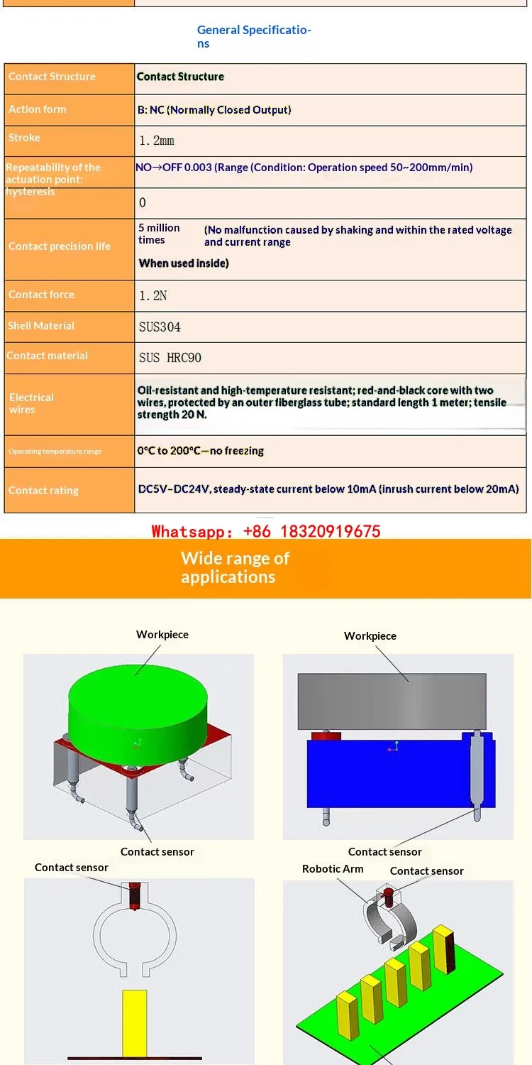 CNC CSM8RB h-precision sensor detects product bumps, indexing rotating bodies, grooves, cuts, counting, film thickness, etc.
