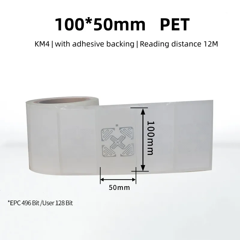 250 Pieces 860-960Mhz KM4 Antenna Passive UHF RFID Label Sticker Tag for Inventory Warehouse Management