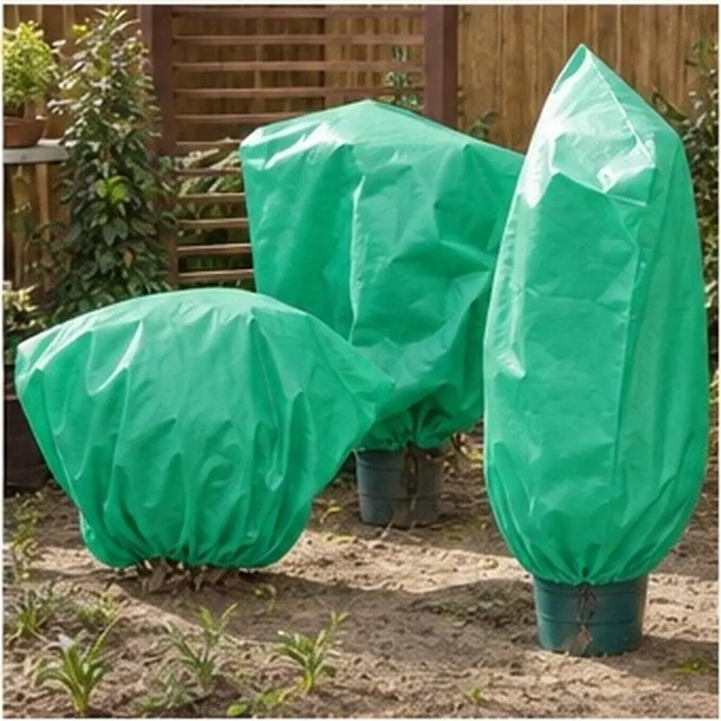 Non-Woven Plant Frost Cover Cold-Proof Drawstring Outdoor Garden Plant Protector Freeze Protection Wrap
