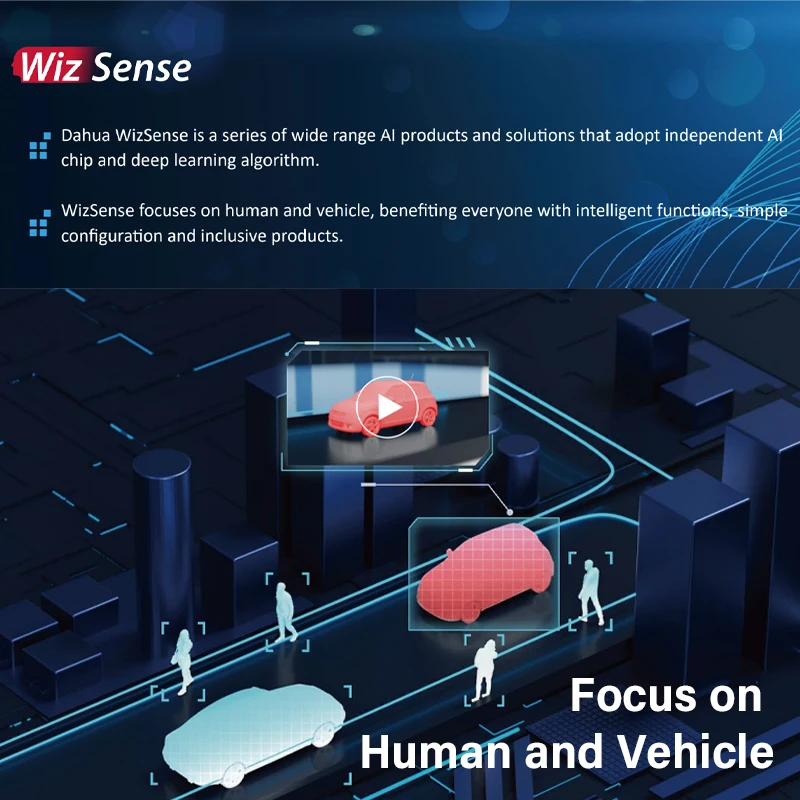 داهوا 2K 4K رصاصة WizSense كاميرا شبكة مراقبة مع إنذار منفذ الصوت Mic PoE للرؤية الليلية IR 80m رصاصة IPC-HFW2441T-AS HFW2841T-AS