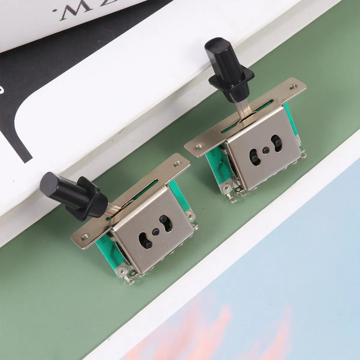 2Pcs Guitar Sound Pickup Switch 3-Gear Toggle Button for Type Guitars Robust Build Easy Operation Professional Tone Control