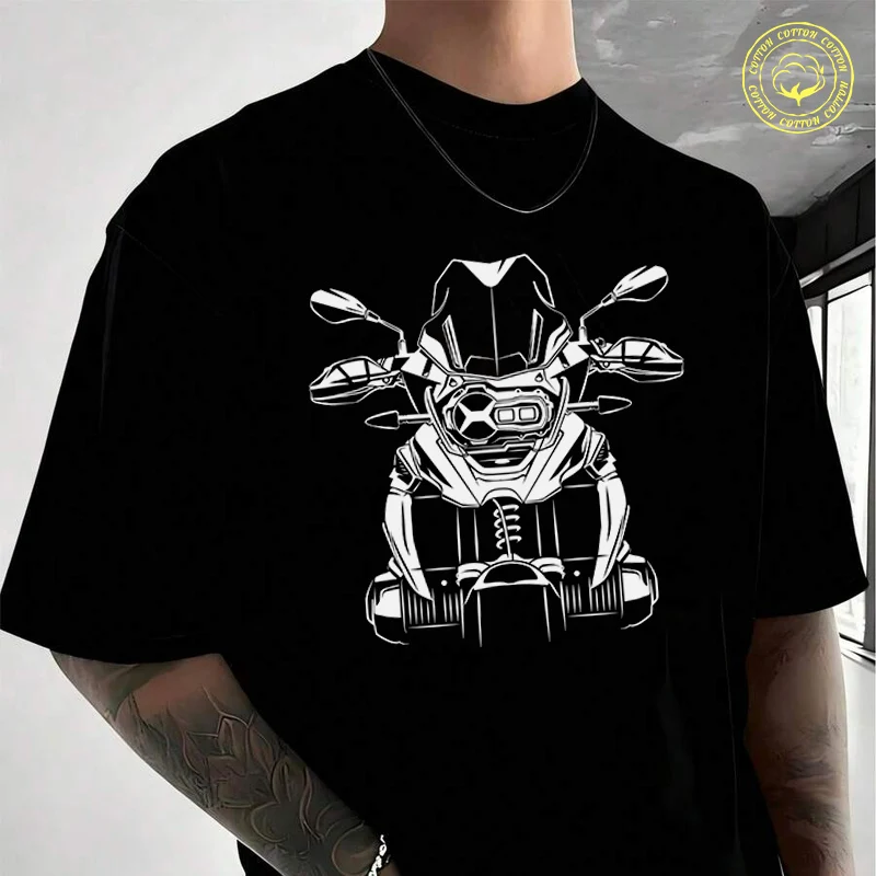 

Adventure Motorcycle Touring Men's Moto T-Shirt Fashionable Casual Street Style Suitable For Travel And Sports Tee