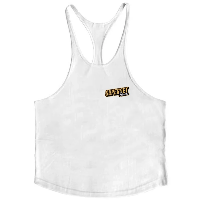 قميص سترينجر متعدد الألوان "Superset Fitness" للرجال - سترة رياضية بدون أكمام للياقة البدنية وبناء العضلات والتمرين