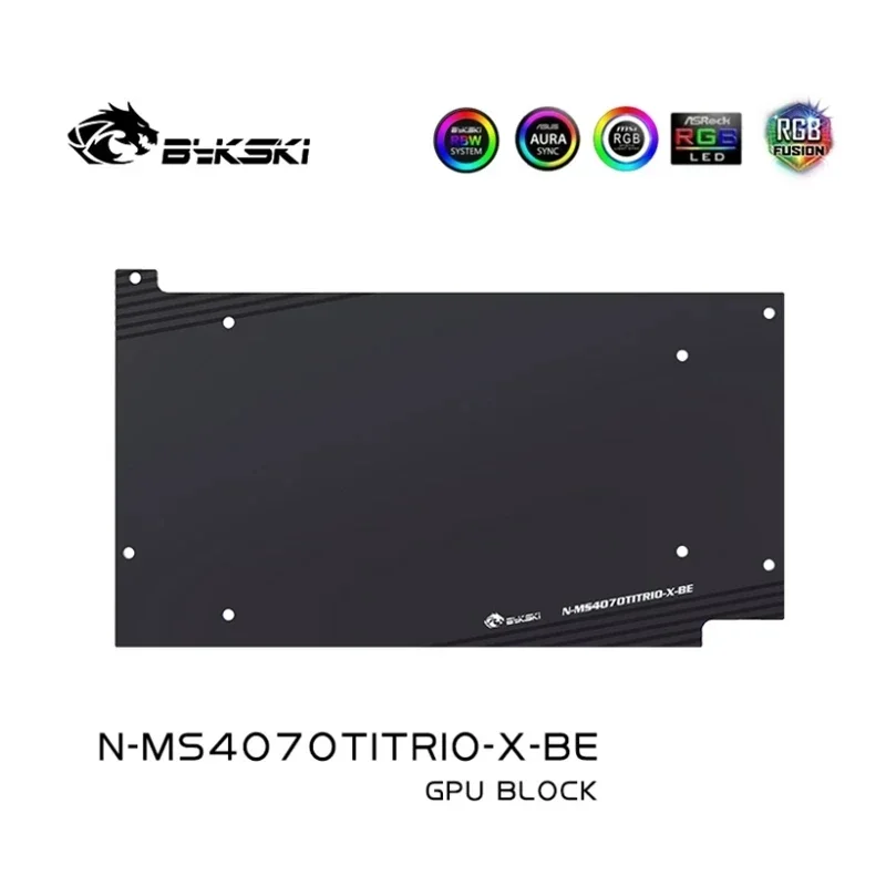 Bykski bloque de agua para MSI GeForce RTX 4070 Ti GAMING TRIO SUPRIM X tarjeta GPU/refrigeración de cobre ARGB SYNC N-MS4070TITRIO-X-V2