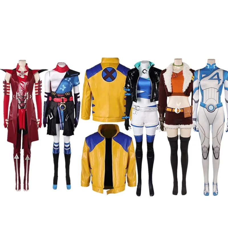 Rivals Fantasia Psylocke Cosplay Costume Adult Wolf Logan Coat Luna Snow Susan Storm Outfits Halloween Carnival Party Suit