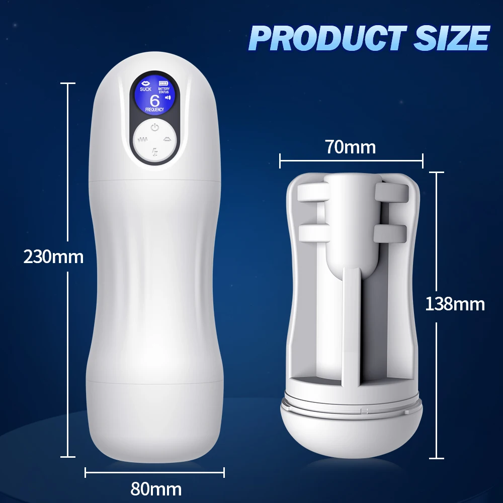 5 frequency Powerful Automatic Sucking Masturbator for Men Blowjob Cup with LED Display Heat Male Masturbator for Adult Sex Toys