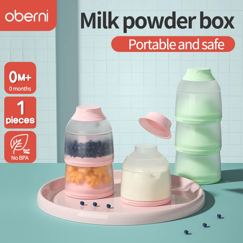 

Oberni baby food milk powder storage box BPA Free baby food dispenser for baby boys and girls