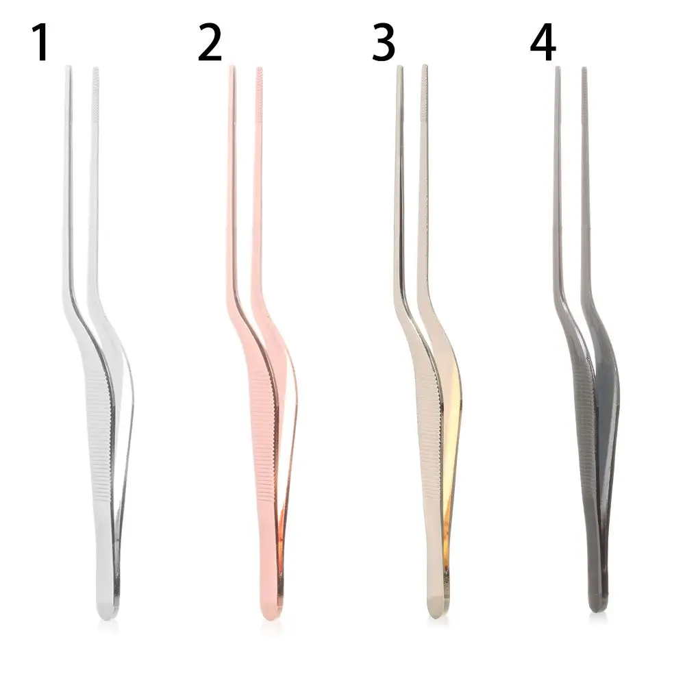 Plating Chef Food Tweezer BBQ Clip Barbecue Tongs Serving Presentation Stainless Steel Kitchen Tool