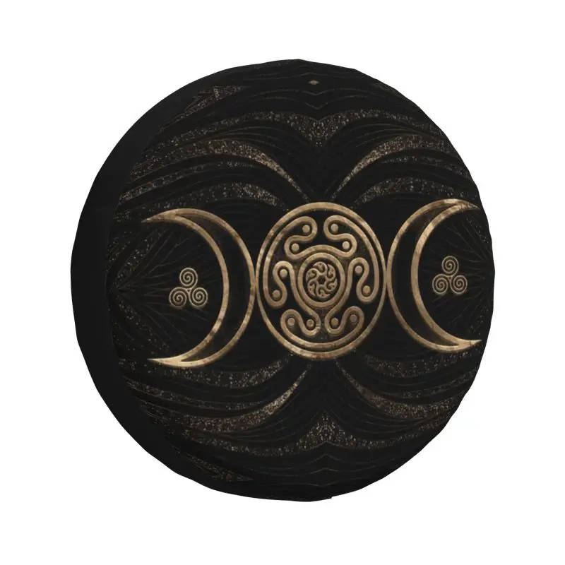 Hecate Wheel Triple Moon Goddess Spare Tire Cover for Jeep Honda Goth Pentagram Witch SUV RV Car Wheel Protectors Accessories