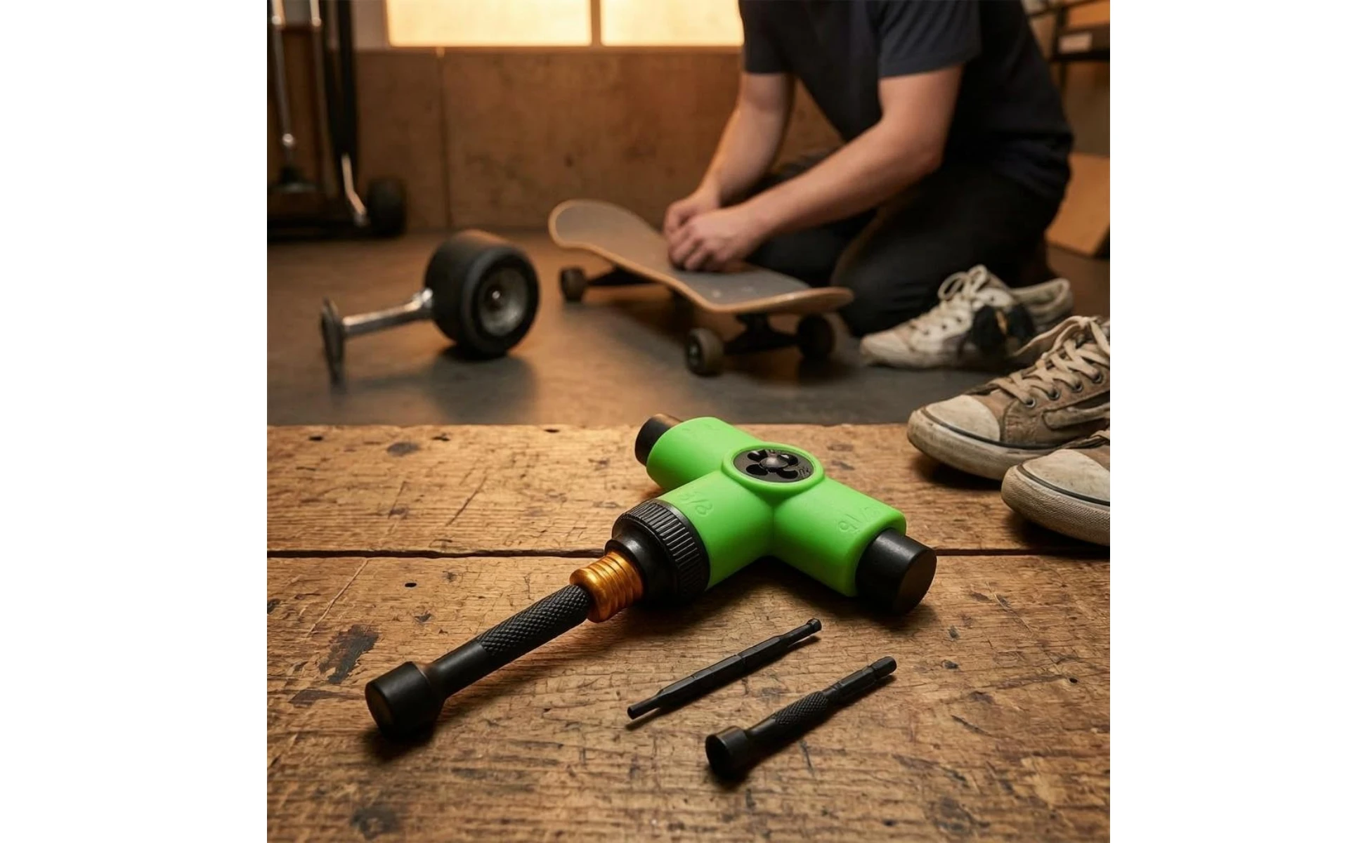 T-Handle Skateboard Tool Knurled Grip Multi-Function Skateboard Wrench Allall-in-1 Skate Tool Retail Packed