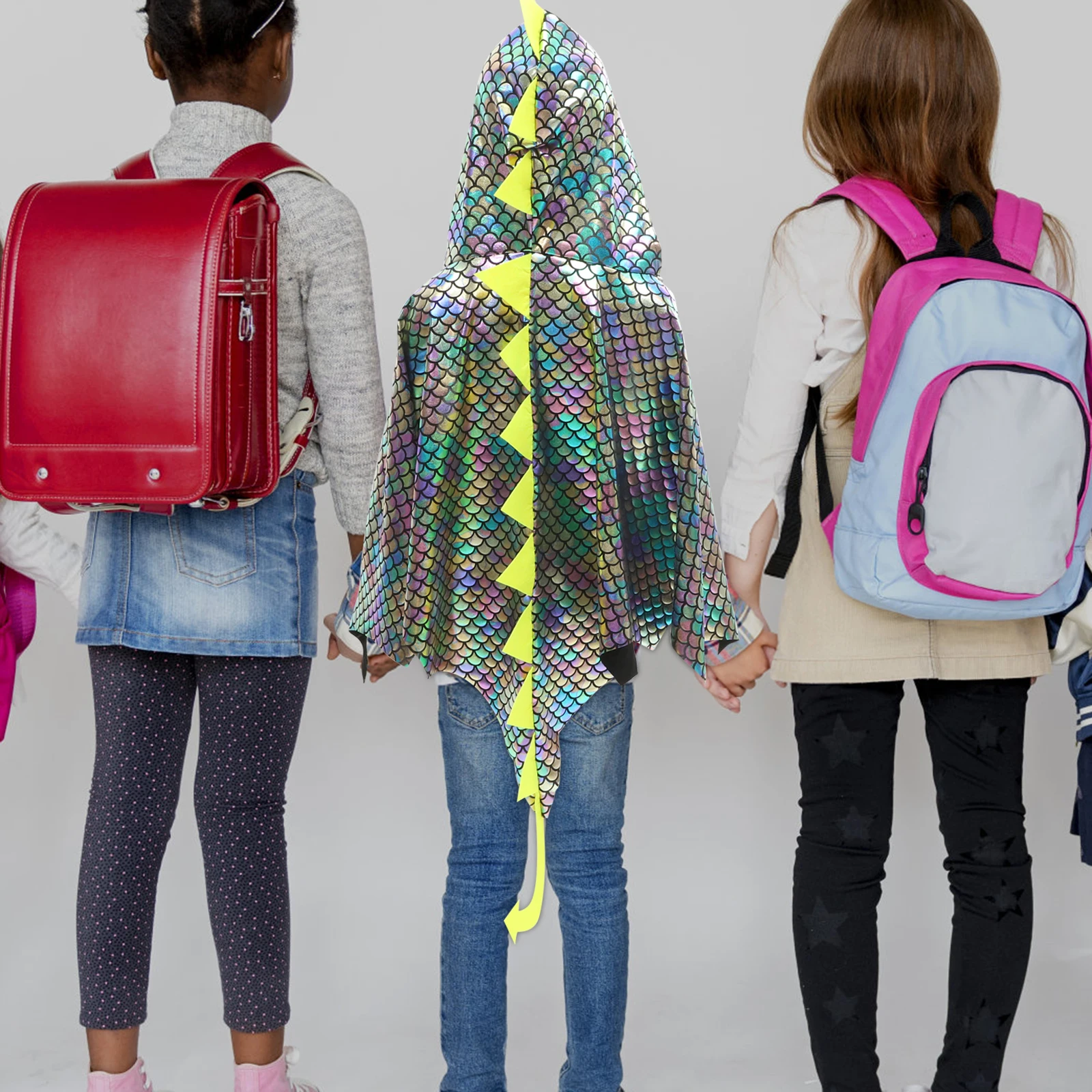 

Halloween Dinosaur Cape Kids Costume Durable Cloth Hooded Cloak Boys Girls Party Cosplay Dress Up Clothing Dinosaur Costume