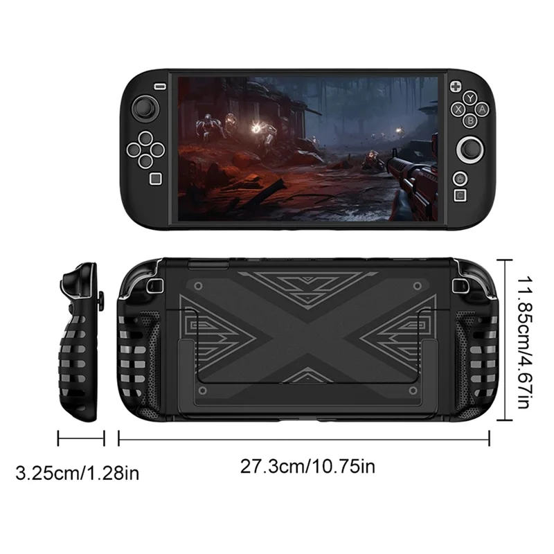 Étui de protection complet pour Switch 2, support de poignée, couverture arrière de Type fendu avec béquille, jeu anti-rayures