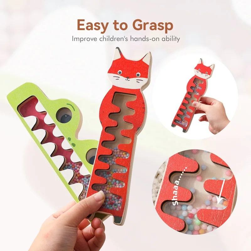 Folha de som de chuva confortável para bebês, instrumento de percussão montessori para educação precoce, tubo de areia, ampulheta, brinquedo musical