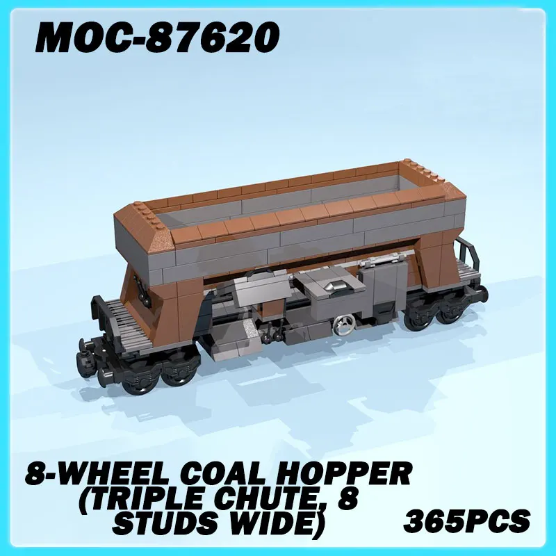 

MOC-87620 Мини-поезд, серия, 8-колесный угольный бункер (потрой желоб, ширина 8 шпилек), образовательная модель, кирпичная головоломка, игрушка, подарки на день рождения
