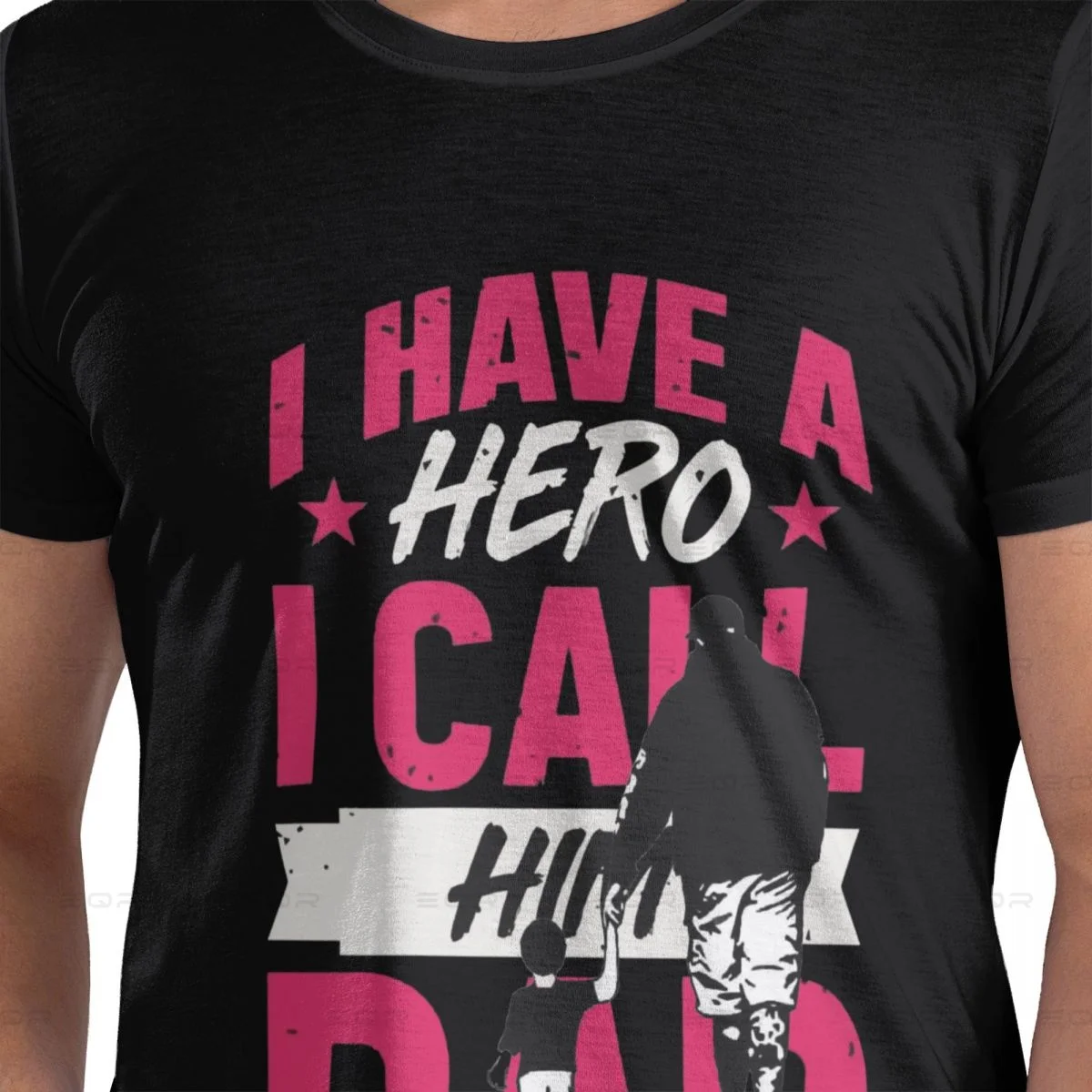 Super Dad Men's round neck Oversized T-shirt,Modern,Tee shirt Novelty Father's Day Gift