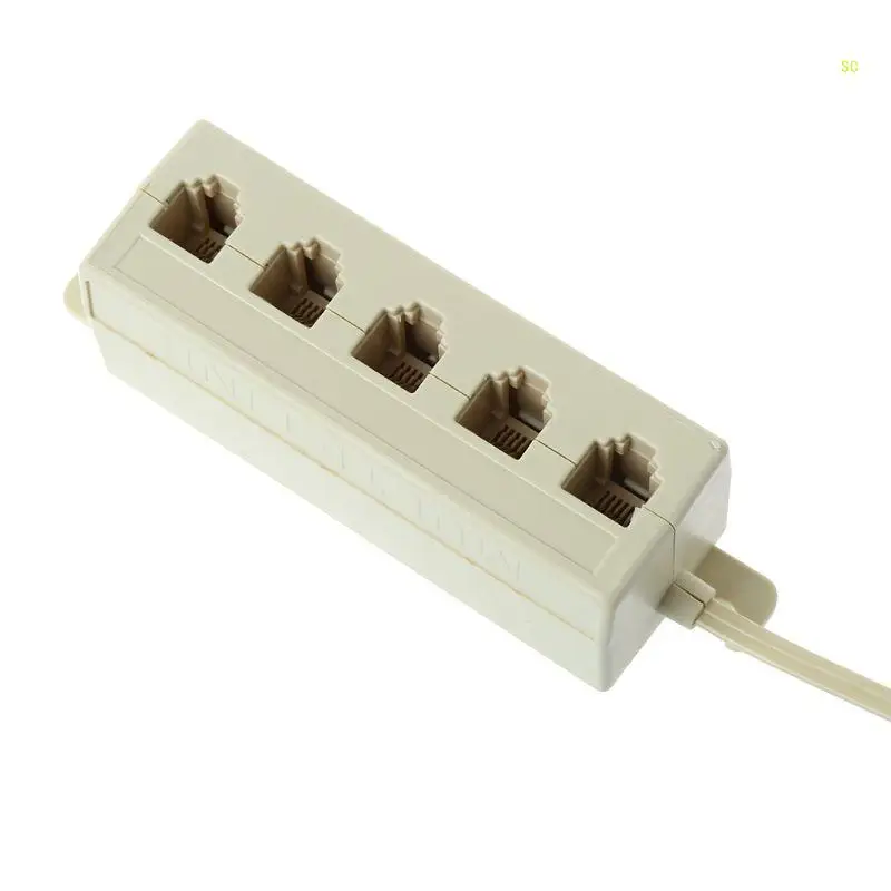 Rj11 โทรศัพท์ชาย 5 ทิศทางหญิงอะแดปเตอร์ 6p4c Jumper Lan Splitter Dropshipping