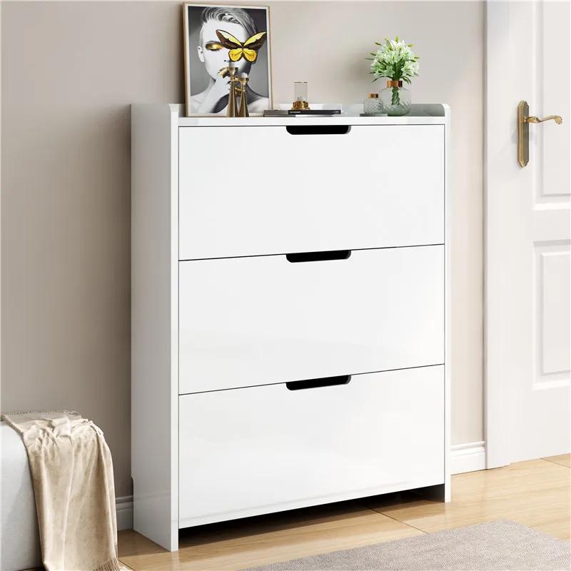 

Cheap Design Drawer Shoe Cabinet White Storage Space Saving Wood Shoe Cabinet Modern Tall Meuble Chaussures Muebles Para Hogar